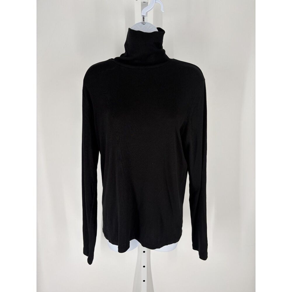 Everlane Luxe Rib Turtleneck in Black - Picture 2 of 5